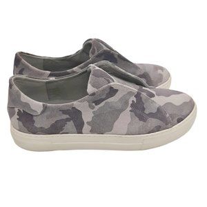 J/Slides NYC Gray Camo Suede Slip On Platform Sneakers SZ 10